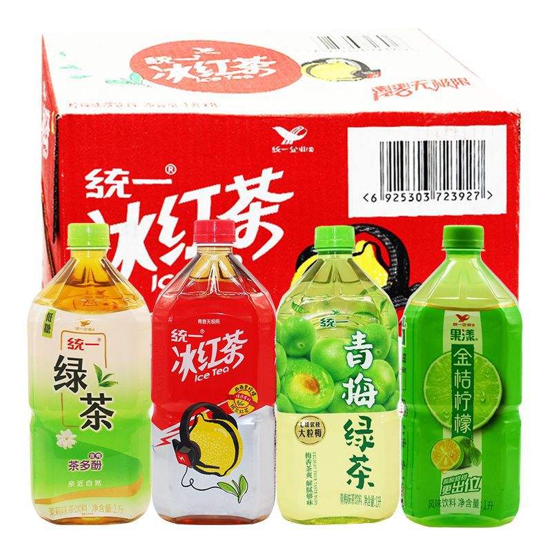 暢飲無(wú)限 統(tǒng)一綠茶茉莉味與冰紅茶等茶飲整箱批發(fā)，聚餐與日常備貨優(yōu)選